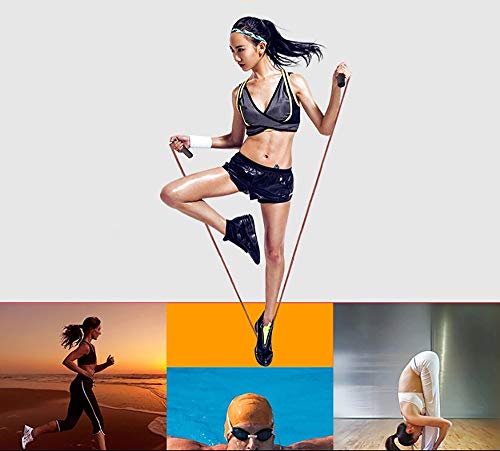 Cuerdas para saltar para mujeres de fitness, cable de cuerda para saltar sin enredos Ejercicio para ejercicios Longitud ajustable Manijas largas ajustables que favorecen el salto de velocidad extrema