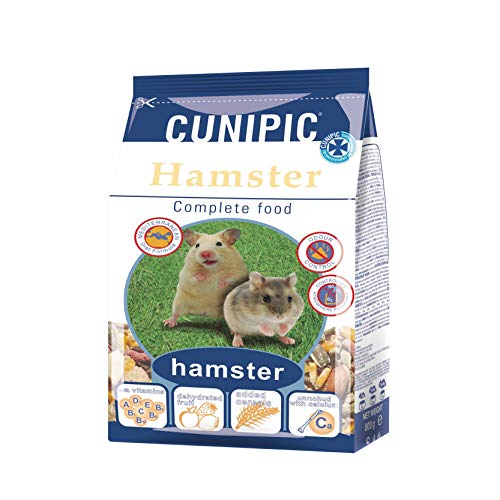 CUNIPIC Alimento para Hamster - 800 gr, Negro, Mediano (Ham 8)