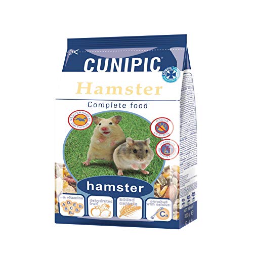 CUNIPIC Alimento para Hamster - 800 gr, Negro, Mediano (Ham 8) CUNIPIC Alimento para Hamster - 800 gr, Negro, Mediano (Ham 8)