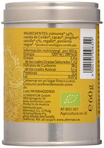 Cúrcuma Latte con Vainilla bio lata Sonnetor, 60 g Cúrcuma Latte con Vainilla bio lata Sonnetor, 60 g