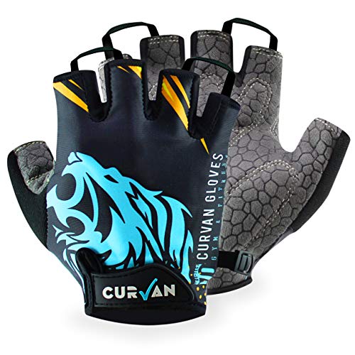 CURVAN - Guantes Gimnasio Hombre Ciclismo Bicicleta | Acolchados y Transpirables 45g | Guante Musculación Culturismo Ejercicio Levantamiento de Pesas Entrenamiento Fitness Crossfit Halterofilia (M) CURVAN - Guantes Gimnasio Hombre Ciclismo Bicicleta | Acolchados y Transpirables 45g | Guante Musculación Culturismo Ejercicio Levantamiento de Pesas Entrenamiento Fitness Crossfit Halterofilia (M)