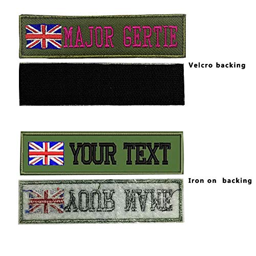 Custom Military Name Patch Embroidered,Name tag Personalized (Army green background) Custom Military Name Patch Embroidered,Name tag Personalized (Army green background)