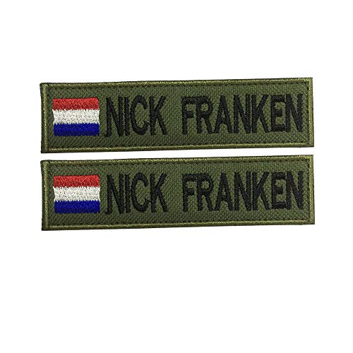 Custom Military Name Patch Embroidered,Name tag Personalized （Army green background）