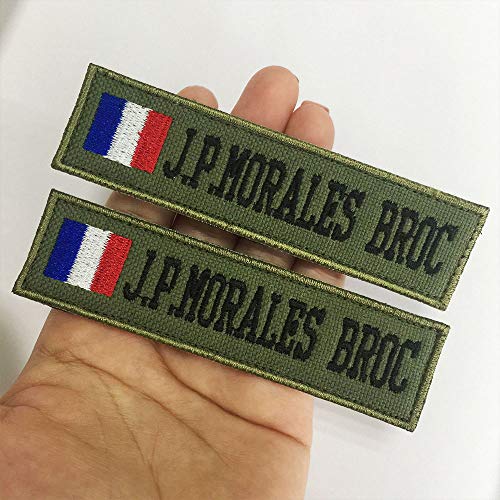 Custom Military Name Patch Embroidered,Name tag Personalized （Army green background）