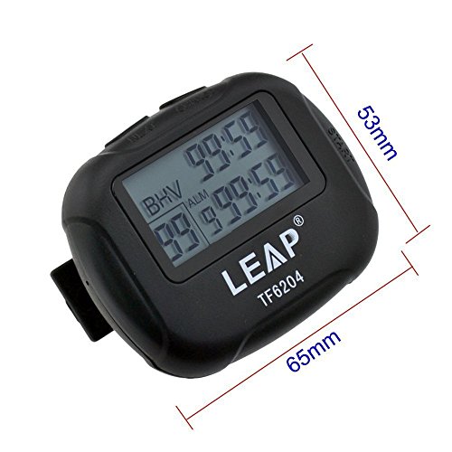 Cuzit Pantalla LCD digital grande TF6204 Temporizador de intervalo de alarma para entrenamiento, correr, yoga, levantamiento de pesas, correr, cronómetro deportivo Cuzit Pantalla LCD digital grande TF6204 Temporizador de intervalo de alarma para entrenamiento, correr, yoga, levantamiento de pesas, correr, cronómetro deportivo