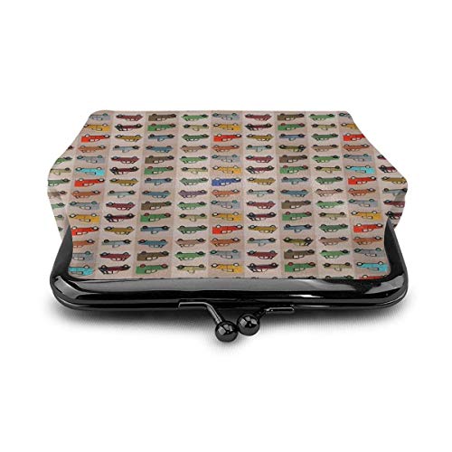 CV Patrón de Cuero para Mujer Exquisito Monedero Kiss Lock Monedero de Cambio pequeño Estuches para Tarjetas de crédito Mini Billetera Bolsa de Efectivo para Llaves 4.52"X 4.13" Pulgadas CV Patrón de Cuero para Mujer Exquisito Monedero Kiss Lock Monedero de Cambio pequeño Estuches para Tarjetas de crédito Mini Billetera Bolsa de Efectivo para Llaves 4.52"X 4.13" Pulgadas