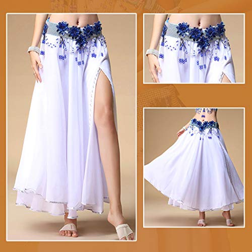 CX Juego De Vestuario para Danza del Vientre, Traje De Baile De Danza Oriental para Mujer Adulta (Color : Lake Blue, Tamaño : M) CX Juego De Vestuario para Danza del Vientre, Traje De Baile De Danza Oriental para Mujer Adulta (Color : Lake Blue, Tamaño : M)