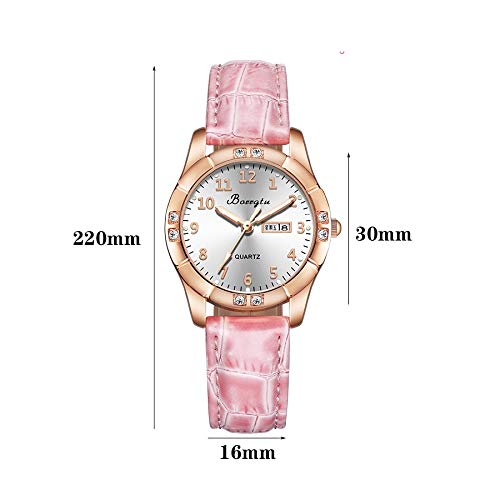 CXJC Una variedad de estilos de relojes de discos de damas, adecuados for fiestas, citas, vida diaria, relojes de trabajo, relojes decorativos, reloj de calendario luminoso impermeable a prueba de agu