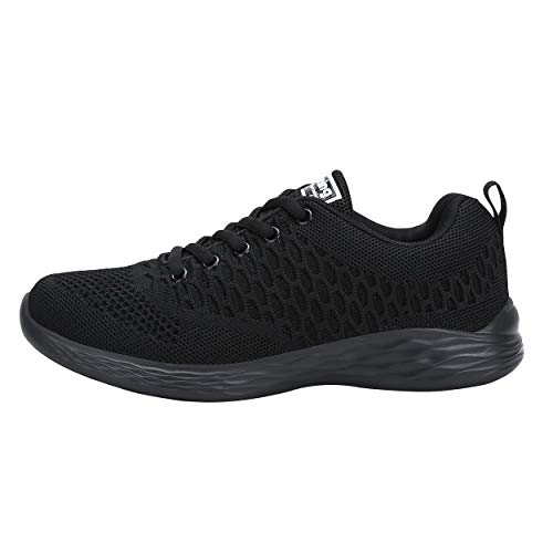 CXWRZB Mujer Gimnasia Ligero Sneakers Zapatillas de Deportivos de Running para Negro 41 EU