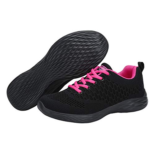 CXWRZB Mujer Gimnasia Ligero Sneakers Zapatillas de Deportivos de Running para Negro Rosado 36 EU CXWRZB Mujer Gimnasia Ligero Sneakers Zapatillas de Deportivos de Running para Negro Rosado 36 EU