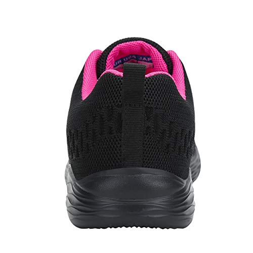 CXWRZB Mujer Gimnasia Ligero Sneakers Zapatillas de Deportivos de Running para Negro Rosado 36 EU