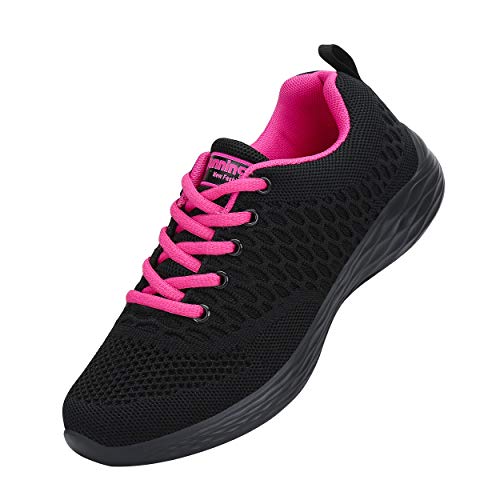 CXWRZB Mujer Gimnasia Ligero Sneakers Zapatillas de Deportivos de Running para Negro Rosado 36 EU CXWRZB Mujer Gimnasia Ligero Sneakers Zapatillas de Deportivos de Running para Negro Rosado 36 EU