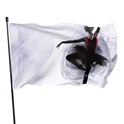 Cy-ril Ballet Girl Fly Breeze Bandera de poliéster de 3 x 5 pies, Bandera de jardín Duradera Resistente a la decoloración