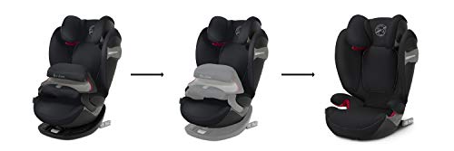 CYBEX Gold Silla de coche 2 en 1 para niños Pallas S-Fix, Para coches con y sin Isofix, Grupo 1/2/3 (9-36 kg), Desde los 9 meses hasta los 12 años aproximativamente, Granite Black