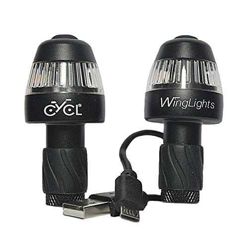 CYCL WingLights 360 Fixed - Intermitente para Bicicleta, Unisex, Negro, Talla única