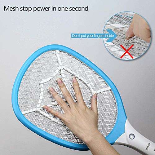 CYOUH Raqueta Mosquitos Recargable, Raqueta Mosquitos Electrica con Luces USB Recargable Asesino de Mosquitos、Insectos y Moscas CYOUH Raqueta Mosquitos Recargable, Raqueta Mosquitos Electrica con Luces USB Recargable Asesino de Mosquitos、Insectos y Moscas