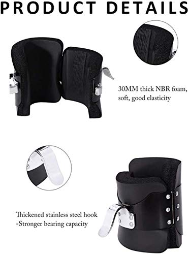 CYQAQ Botas de Gravedad de inversión, Botas antigravedad para Barra de Tiro, cómodas Botas de Espuma Acolchadas para Terapia Gym Fitness Physio, Clips de Bloqueo Seguros, 1 par Negro CYQAQ Botas de Gravedad de inversión, Botas antigravedad para Barra de Tiro, cómodas Botas de Espuma Acolchadas para Terapia Gym Fitness Physio, Clips de Bloqueo Seguros, 1 par Negro
