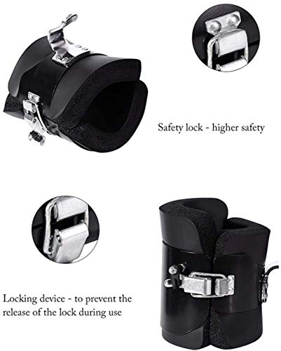 CYQAQ Botas de Gravedad de inversión, Botas antigravedad para Barra de Tiro, cómodas Botas de Espuma Acolchadas para Terapia Gym Fitness Physio, Clips de Bloqueo Seguros, 1 par Negro CYQAQ Botas de Gravedad de inversión, Botas antigravedad para Barra de Tiro, cómodas Botas de Espuma Acolchadas para Terapia Gym Fitness Physio, Clips de Bloqueo Seguros, 1 par Negro