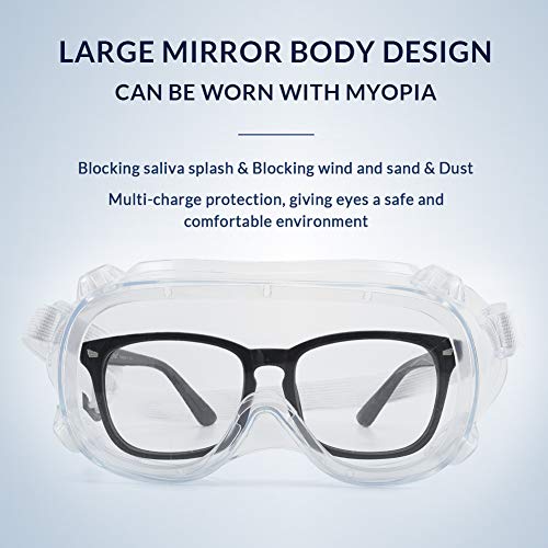 Cyxus Gafas de Seguridad, Gafas de Seguridad Antiniebla con Válvula Respiratoria para Protección Ocular Cyxus Gafas de Seguridad, Gafas de Seguridad Antiniebla con Válvula Respiratoria para Protección Ocular