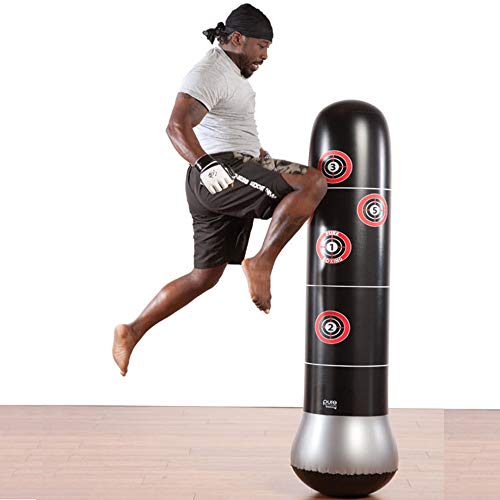 CYzpf Saco de Boxeo de Pie de 160cm Creativo Inflable Niños de Fitness para Practicar Karate Taekwondo Entrenamiento Intenso Gimnasia Deportes Alivio del Estrés,A