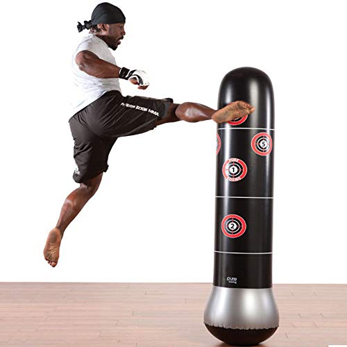 CYzpf Saco de Boxeo de Pie de 160cm Creativo Inflable Niños de Fitness para Practicar Karate Taekwondo Entrenamiento Intenso Gimnasia Deportes Alivio del Estrés,A