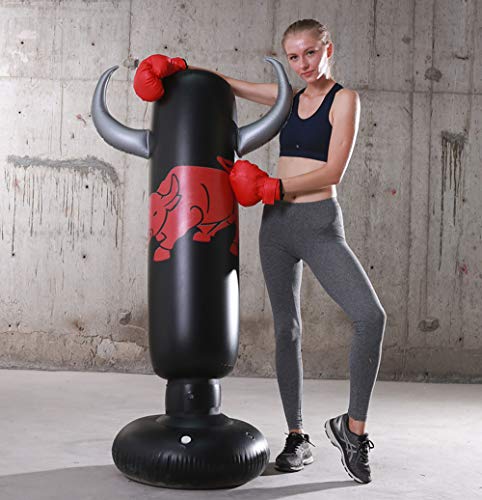 CYzpf Saco de Boxeo de Pie de 160cm Portátil Inflable Niños de Fitness para Practicar Karate Taekwondo Entrenamiento Intenso Gimnasia Deportes Alivio del Estrés CYzpf Saco de Boxeo de Pie de 160cm Portátil Inflable Niños de Fitness para Practicar Karate Taekwondo Entrenamiento Intenso Gimnasia Deportes Alivio del Estrés