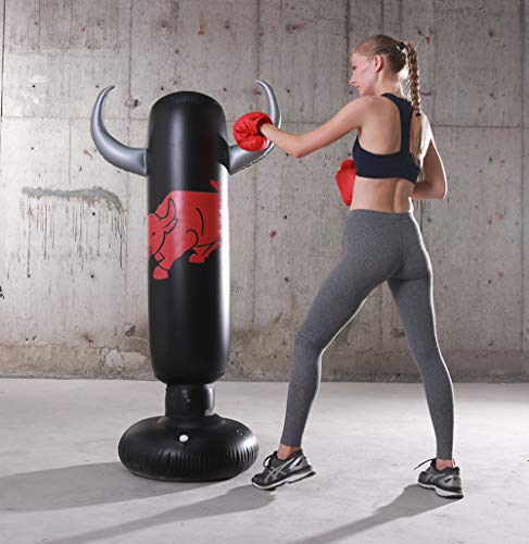 CYzpf Saco de Boxeo de Pie de 160cm Portátil Inflable Niños de Fitness para Practicar Karate Taekwondo Entrenamiento Intenso Gimnasia Deportes Alivio del Estrés CYzpf Saco de Boxeo de Pie de 160cm Portátil Inflable Niños de Fitness para Practicar Karate Taekwondo Entrenamiento Intenso Gimnasia Deportes Alivio del Estrés
