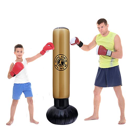 CYzpf Saco de Boxeo de Pie de 160cm PVC Inflable Niños de Fitness para Practicar Karate Taekwondo Entrenamiento Intenso Gimnasia Deportes Alivio del Estrés