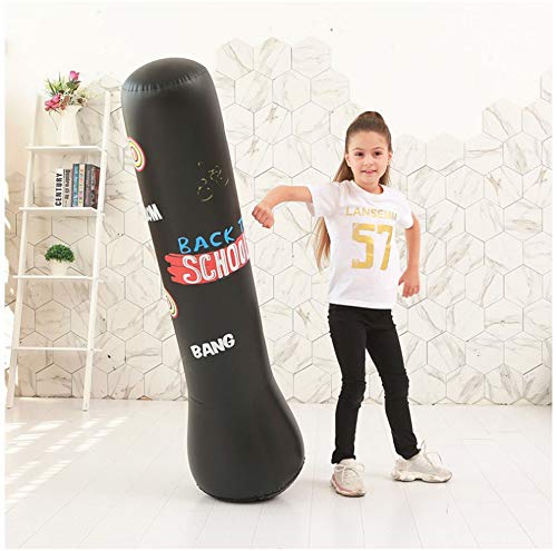 CYzpf Saco de Boxeo de Pie de 160cm Transparente Inflable Niños de Fitness para Practicar Karate Taekwondo Entrenamiento Intenso Gimnasia Deportes Alivio del Estrés