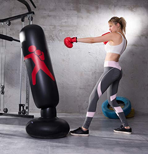 CYzpf Saco de Boxeo de Pie de Alfabeto Inflable Niños de Fitness para Practicar Karate Taekwondo Entrenamiento Intenso Gimnasia Deportes Alivio del Estrés,Black,160cm CYzpf Saco de Boxeo de Pie de Alfabeto Inflable Niños de Fitness para Practicar Karate Taekwondo Entrenamiento Intenso Gimnasia Deportes Alivio del Estrés,Black,160cm