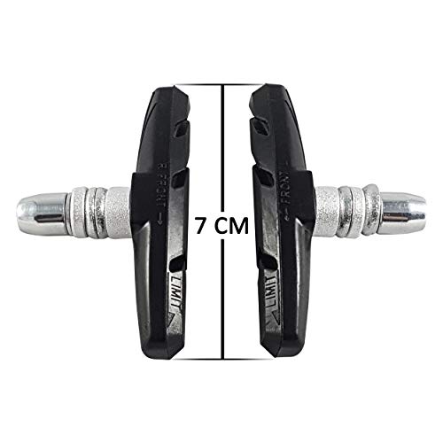 CZ Store®-Freno bicileta|Juego 4|✮GARANTÍA DE por Vida✮-V-Brake para Bicicleta Freno Bicicleta|70 MM| Pastilla de Freno de Bicicleta/VTT/VTC-Zapatas Freno Bicicleta con Tuercas