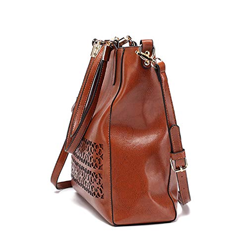 Czemo Bolsos de Mujer Bolsos de Hombro de Piel Bolso Tote Grande Bolso Bandolera de Cuero Retro Vintage Bolsa de la Compra Czemo Bolsos de Mujer Bolsos de Hombro de Piel Bolso Tote Grande Bolso Bandolera de Cuero Retro Vintage Bolsa de la Compra