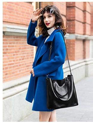 Czemo Bolsos de Mujer de Piel Bolso Tote Grande Bolso Bandolera de Cuero Bolsa de la Compra (Negro) Czemo Bolsos de Mujer de Piel Bolso Tote Grande Bolso Bandolera de Cuero Bolsa de la Compra (Negro)