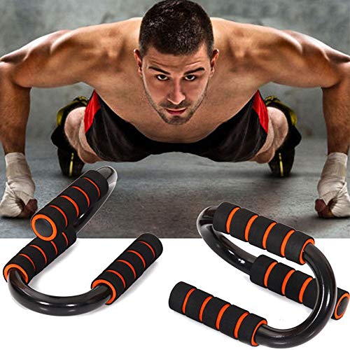 CZLZ Pro Push Up Bares Press-up Stands S -Type Asas Antideslizantes con Mangos de Espuma Fitness Enquipment Gimnasio casa Entrenamiento Muscular Herramientas