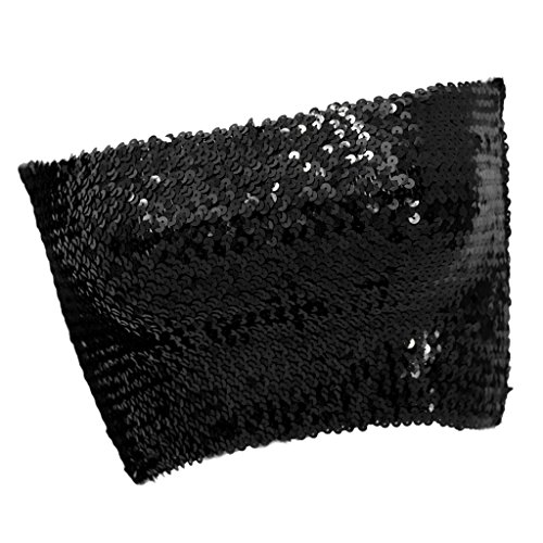D DOLITY Sujetador de Danza de Vientre con Lentejuelas Crop Top Blusa sin Tirantes para Fiestas Cóctel Halloween - Negro, 21cm D DOLITY Sujetador de Danza de Vientre con Lentejuelas Crop Top Blusa sin Tirantes para Fiestas Cóctel Halloween - Negro, 21cm