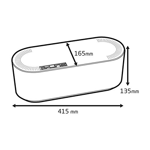 D-Line EU/CTULGEW/SW - Caja Organizadora de Cables, Blanco, Grande