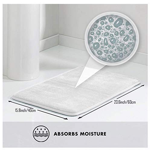 D-M-L 40X60CM Alfombra de Baño Antideslizante Absorbente Tapete del Piso Lavable a Máquina Logotipo de Puff