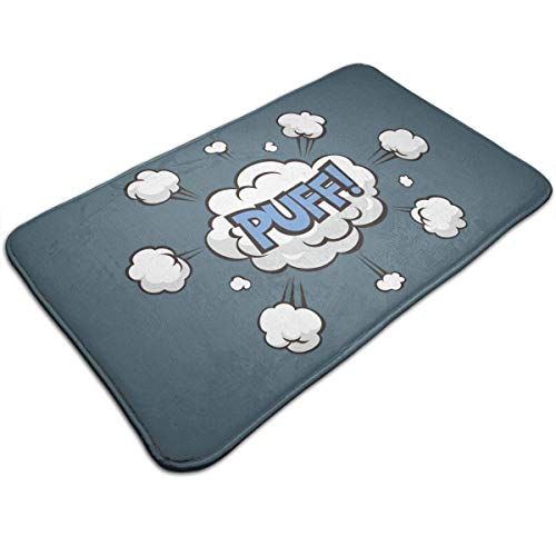 D-M-L 40X60CM Alfombra de Baño Antideslizante Absorbente Tapete del Piso Lavable a Máquina Logotipo de Puff