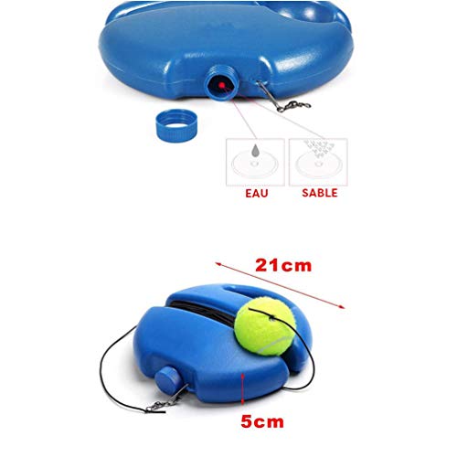 D-Work - Dispositivo de entrenamiento de tenis con base para rellenar (21 cm de diámetro)