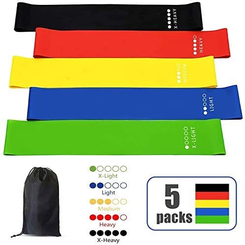 Dabuty Online, S.L. Cintas Elasticas de Fitness/Bandas de Resistencia, Set de 5 Unidades Cinta Elástica para Yoga, Pilates, Crossfit, Musculacion y Recuperación con Bolsa de Almacenamiento Dabuty Online, S.L. Cintas Elasticas de Fitness/Bandas de Resistencia, Set de 5 Unidades Cinta Elástica para Yoga, Pilates, Crossfit, Musculacion y Recuperación con Bolsa de Almacenamiento