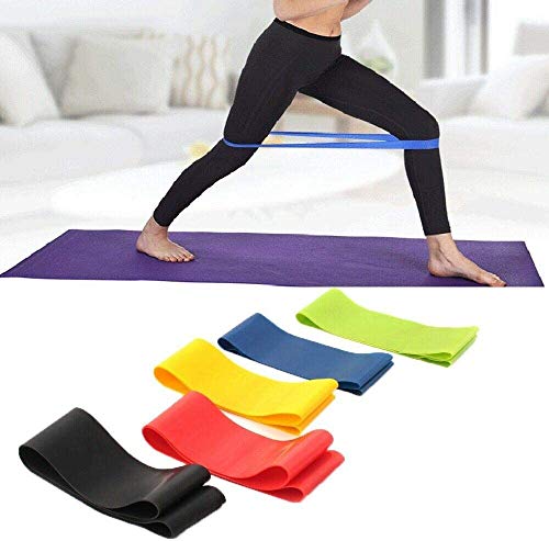 Dabuty Online, S.L. Cintas Elasticas de Fitness/Bandas de Resistencia, Set de 5 Unidades Cinta Elástica para Yoga, Pilates, Crossfit, Musculacion y Recuperación con Bolsa de Almacenamiento