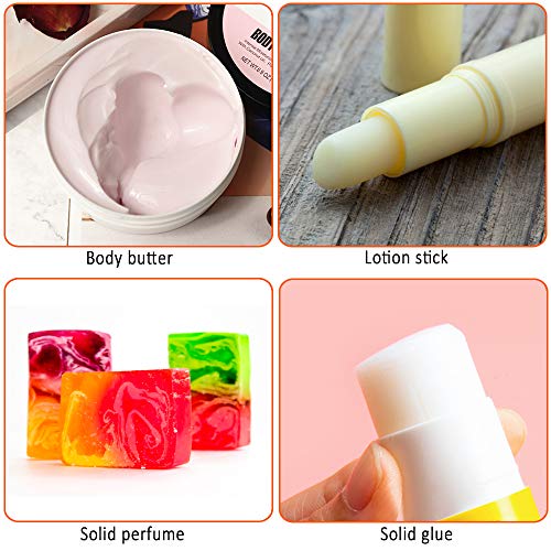 Dadabig 50 Pcs Envases de Labios Bálsamo Contenedor Vacío de Pintalabios Tubos de Bálsamo de Plástico para DIY Lápices,Blanco