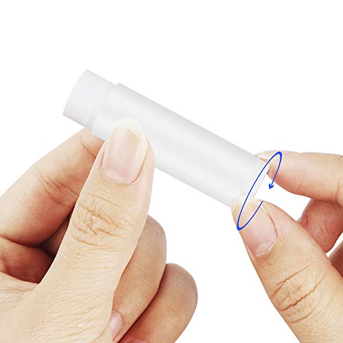 Dadabig 50 Pcs Envases de Labios Bálsamo Contenedor Vacío de Pintalabios Tubos de Bálsamo de Plástico para DIY Lápices,Blanco