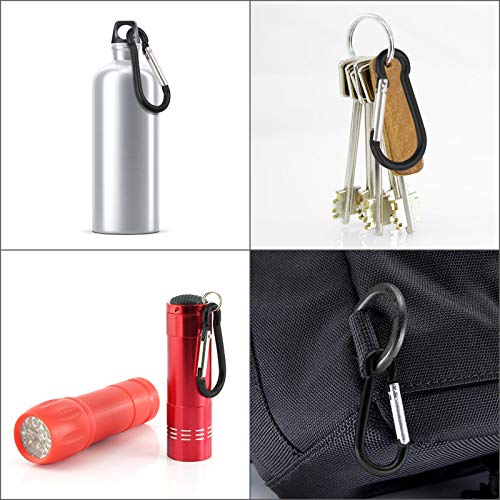 Dadabig 80pcs Llavero de Mosquetón Negro Mini Llavero Mosquetón Escalada 4.6cm Aluminio Mosquetón Clips de Mosquetón para Mochila Handpack, Cuerdas, Camping, Pesca (Negro) Dadabig 80pcs Llavero de Mosquetón Negro Mini Llavero Mosquetón Escalada 4.6cm Aluminio Mosquetón Clips de Mosquetón para Mochila Handpack, Cuerdas, Camping, Pesca (Negro)