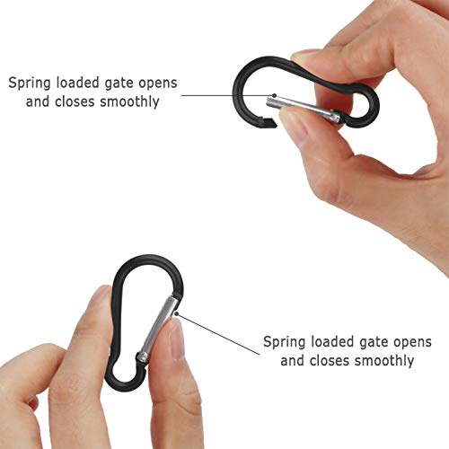 Dadabig 80pcs Llavero de Mosquetón Negro Mini Llavero Mosquetón Escalada 4.6cm Aluminio Mosquetón Clips de Mosquetón para Mochila Handpack, Cuerdas, Camping, Pesca (Negro) Dadabig 80pcs Llavero de Mosquetón Negro Mini Llavero Mosquetón Escalada 4.6cm Aluminio Mosquetón Clips de Mosquetón para Mochila Handpack, Cuerdas, Camping, Pesca (Negro)