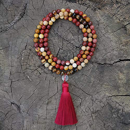 DADATU 8Mm Tigres Ojo Mookaite Japa Mala Set Calor Meditación Mala Namaste Yoga Joyería Budista Mala Oración Abalorios 108 Mala Abalorios DADATU 8Mm Tigres Ojo Mookaite Japa Mala Set Calor Meditación Mala Namaste Yoga Joyería Budista Mala Oración Abalorios 108 Mala Abalorios