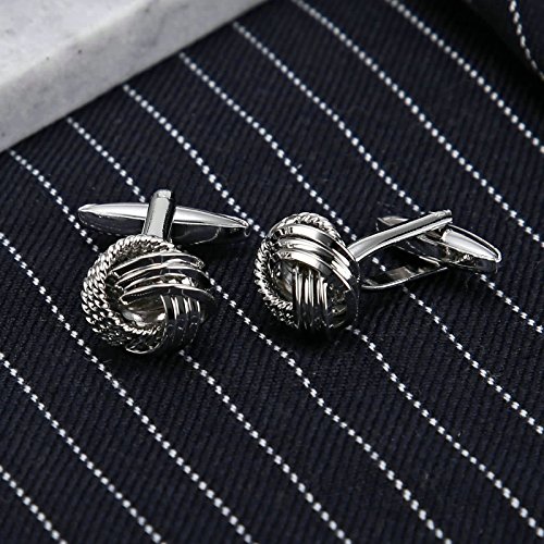 Daesar Joyería Gemelos de Hombre Gemelos Acero Inoxidable Gemelos Camisa Gemelos Cuerda Nudo Love Gemelos Plata Gemelos para Hombre Daesar Joyería Gemelos de Hombre Gemelos Acero Inoxidable Gemelos Camisa Gemelos Cuerda Nudo Love Gemelos Plata Gemelos para Hombre