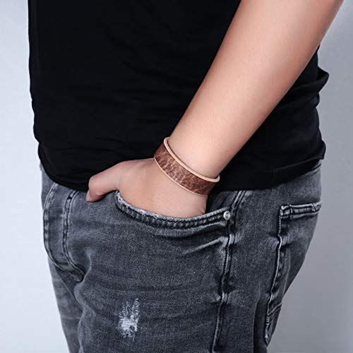 Daesar Pulsera Hombre,Pulsera Hebilla de Cinturón Ancho 18MM Longitud 25.5CM Pulsera Cuero Hombre Marrón Daesar Pulsera Hombre,Pulsera Hebilla de Cinturón Ancho 18MM Longitud 25.5CM Pulsera Cuero Hombre Marrón