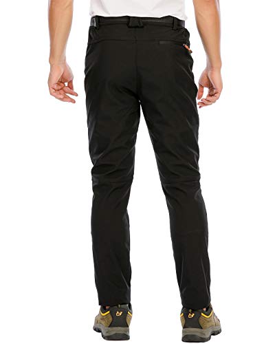 DAFENP Pantalones Trekking Hombre Impermeable Pantalones de Escalada Senderismo Alpinismo Invierno Polar Forrado Aire Libre KZ1662M-Black2-M DAFENP Pantalones Trekking Hombre Impermeable Pantalones de Escalada Senderismo Alpinismo Invierno Polar Forrado Aire Libre KZ1662M-Black2-M