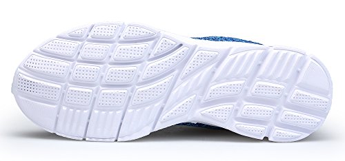DAFENP Zapatillas de Running para Hombre Mujer Zapatos para Correr y Asfalto Aire Libre y Deportes Calzado Ligero Transpirable XZ747-M-blue-38EU